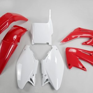 Kit plastique UFO couleur origine rouge/blanc Honda CR125R/250R