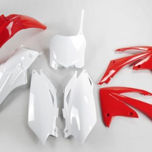 Kit plastique UFO couleur origine rouge/blanc Honda CRF250R/450R