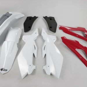 Kit plastique UFO couleur origine blanc/rouge/gris Husqvarna CR125/CR250