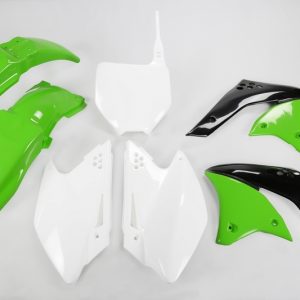 Kit plastique UFO couleur origine vert/blanc Kawasaki KX250F