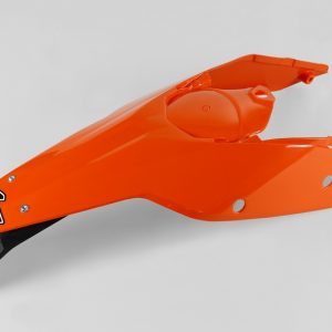 Garde-boue arrière + plaques latérales UFO orange KTM EXC/EXC-F