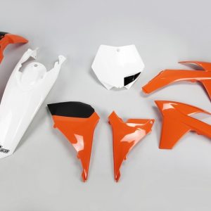 Kit plastique UFO couleur origine orange/blanc KTM