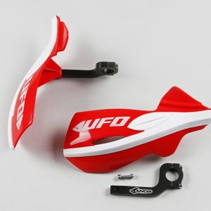 Protège-mains UFO Patrol rouge/blanc Kit montage inclus