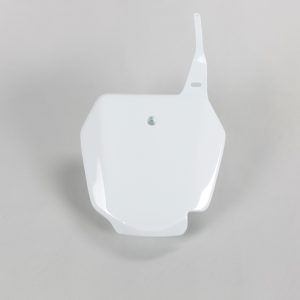 Plaque numéro frontale UFO blanc Suzuki RM85