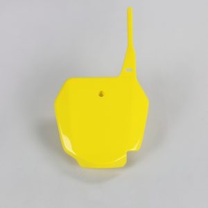 Plaque numéro frontale UFO jaune Suzuki RM85