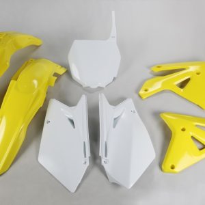 Kit plastique UFO couleur origine jaune/blanc Suzuki RM-Z450