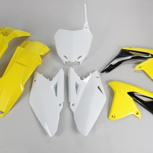 Kit plastique UFO couleur origine jaune/noir/blanc Suzuki RM-Z450