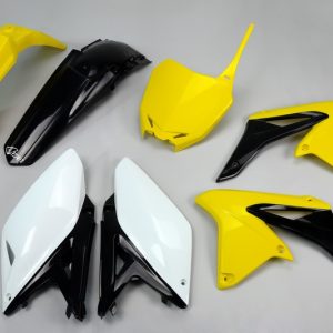 Kit plastique UFO couleur origine jaune/noir/blanc Suzuki RM-Z250
