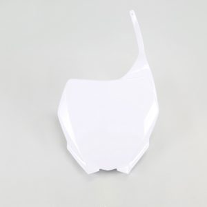 Plaque numéro frontale UFO blanc Yamaha