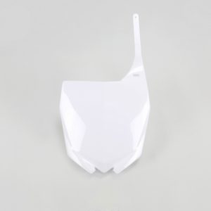 Plaque numéro frontale UFO blanc Yamaha YZ125/250