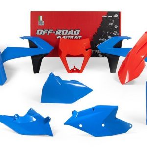 Kit plastique RACETECH Vintage bleu/orange édition limitée KTM