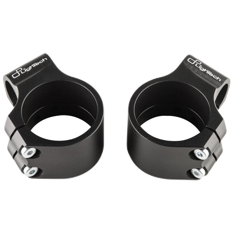 Bracelets de guidon LIGHTECH Ø47 hauteur +0mm/déport +40mm/10° noir