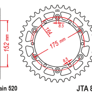 Couronne JT SPROCKETS alu standard – 520