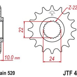Pignon JT SPROCKETS acier anti-bruit – 520