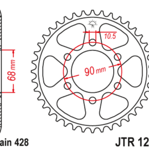 Couronne JT SPROCKETS Acier Standard – 428