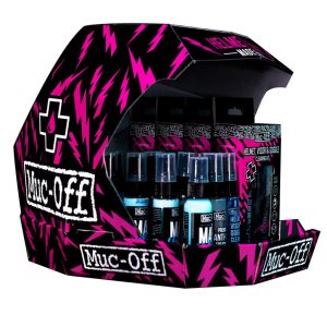 Présentoir de comptoir MUC-OFF Pack entretien casque – sans produits