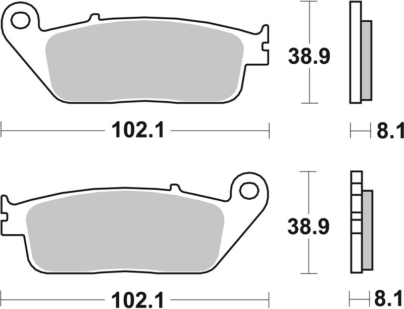 Plaquettes de frein BREMBO route/sport métal fritté - 07HO30SR