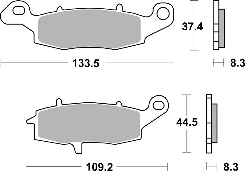 Plaquettes de frein BREMBO route/sport métal fritté - 07KA18SR