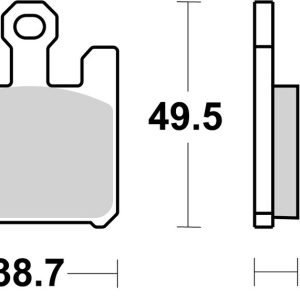 Plaquettes de frein BREMBO type 07SU26 SR métal fritté – sport