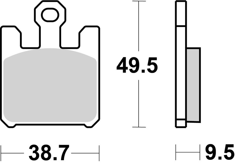Plaquettes de frein BREMBO type 07SU26 SR métal fritté - sport