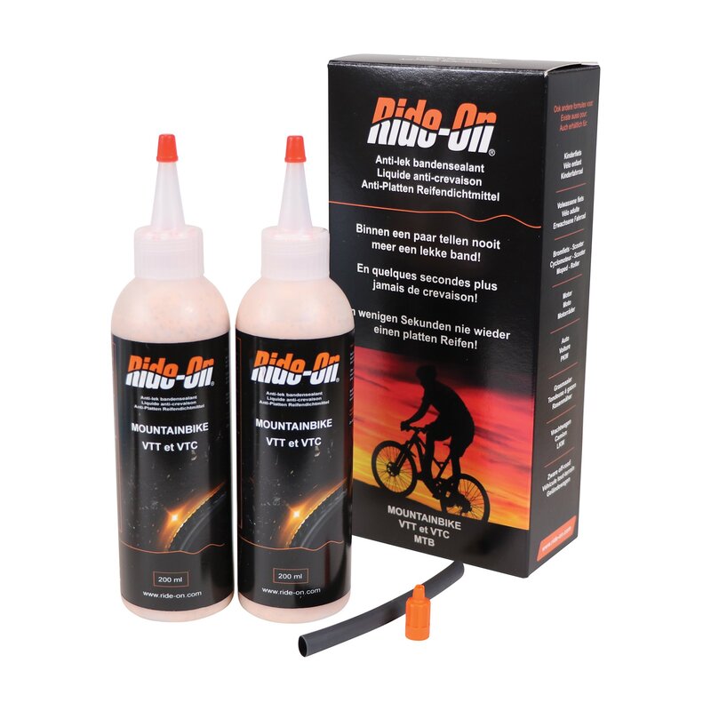 Préventif crevaison et gel équilibreur RIDE-ON MTB – 2×200 ml