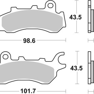 Plaquettes de frein BREMBO route carbone-céramique – 07HO64CC