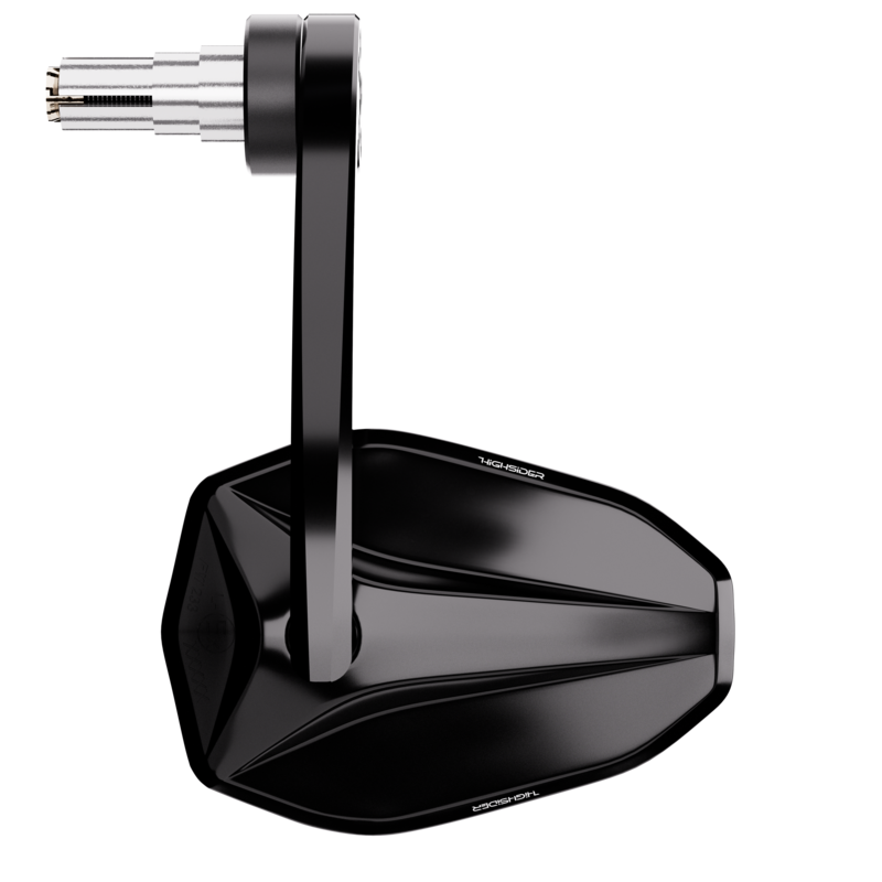 Rétroviseur d’embout de guidon HIGHSIDER pro Victory-EVO – noir – l&rsquo;unité