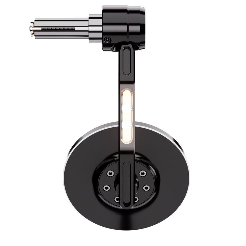 Rétroviseur d’embout de guidon HIGHSIDER pro Conero avec clignotant LED – noir – l&rsquo;unité