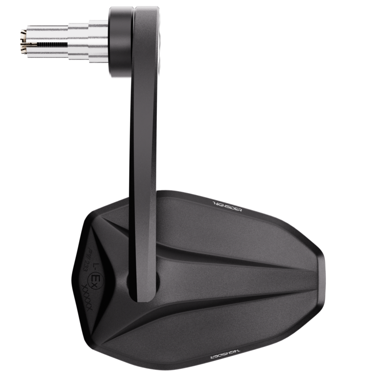 Rétroviseur d’embout de guidon HIGHSIDER pro Victory-Blast – noir – l&rsquo;unité