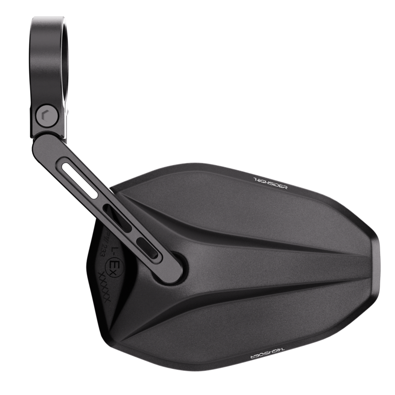Rétroviseur d’embout de guidon HIGHSIDER pro Victory-Blast court – noir – l&rsquo;unité