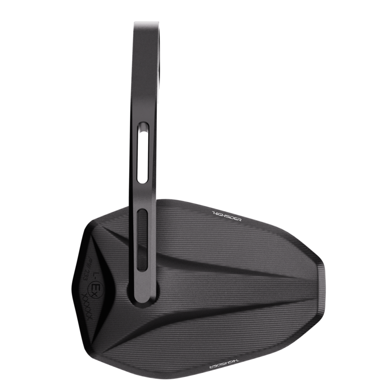 Rétroviseur d’embout de guidon HIGHSIDER pro Victory-X – noir – l&rsquo;unité