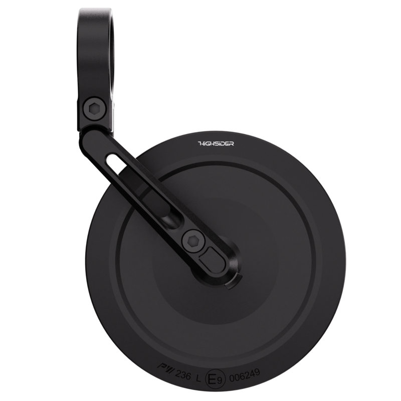 Rétroviseur d’embout de guidon HIGHSIDER pro Montana-Slim – noir – l&rsquo;unité