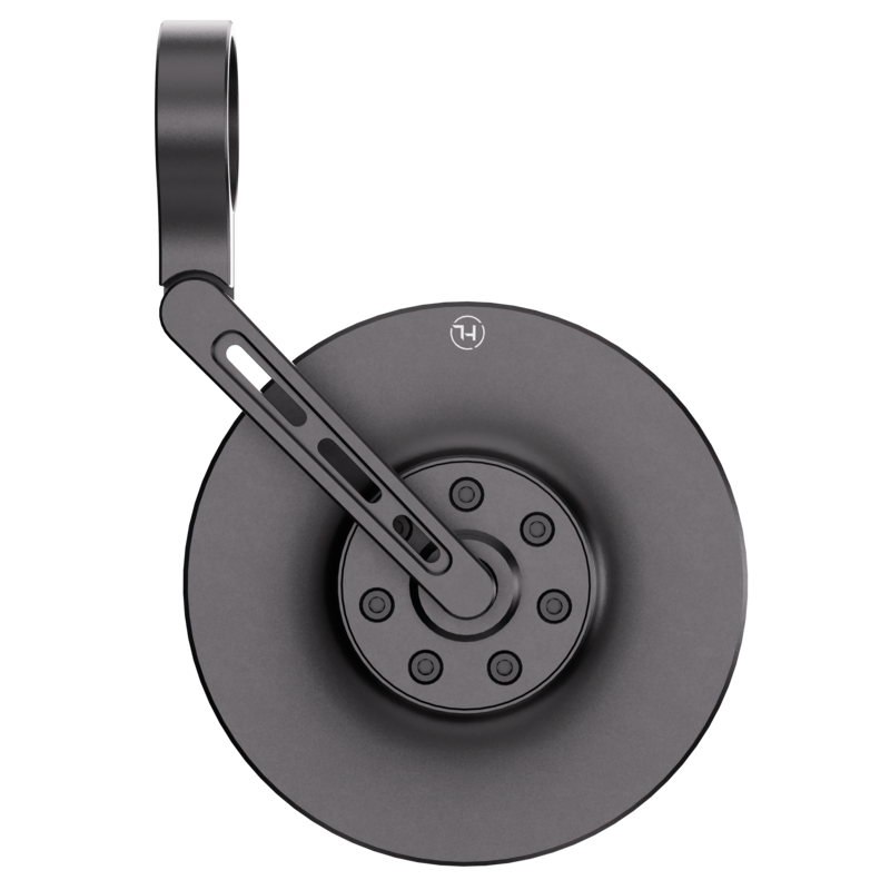 Rétroviseur d’embout de guidon HIGHSIDER pro Conero 2 court – noir – l&rsquo;unité