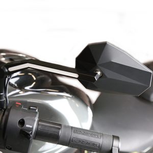 Rétroviseur de guidon HIGHSIDER pro Stealth -X3 avec feux de position LED – noir – la paire