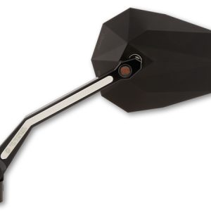 Rétroviseur de guidon HIGHSIDER pro Stealth -X4 avec clignotants et feux de position LED – noir – la paire