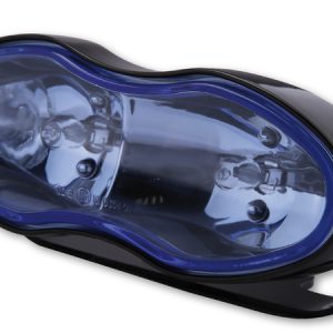 Eclairage SHIN YO Feu de route/feu de brouillard noir verre bleu 2x H3 55W