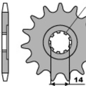 Pignon PBR acier standard – 428