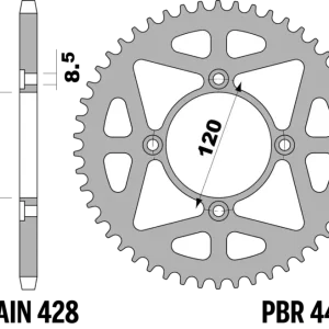 Couronne PBR acier standard – 428
