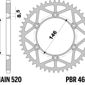 Couronne PBR acier allégée – 520