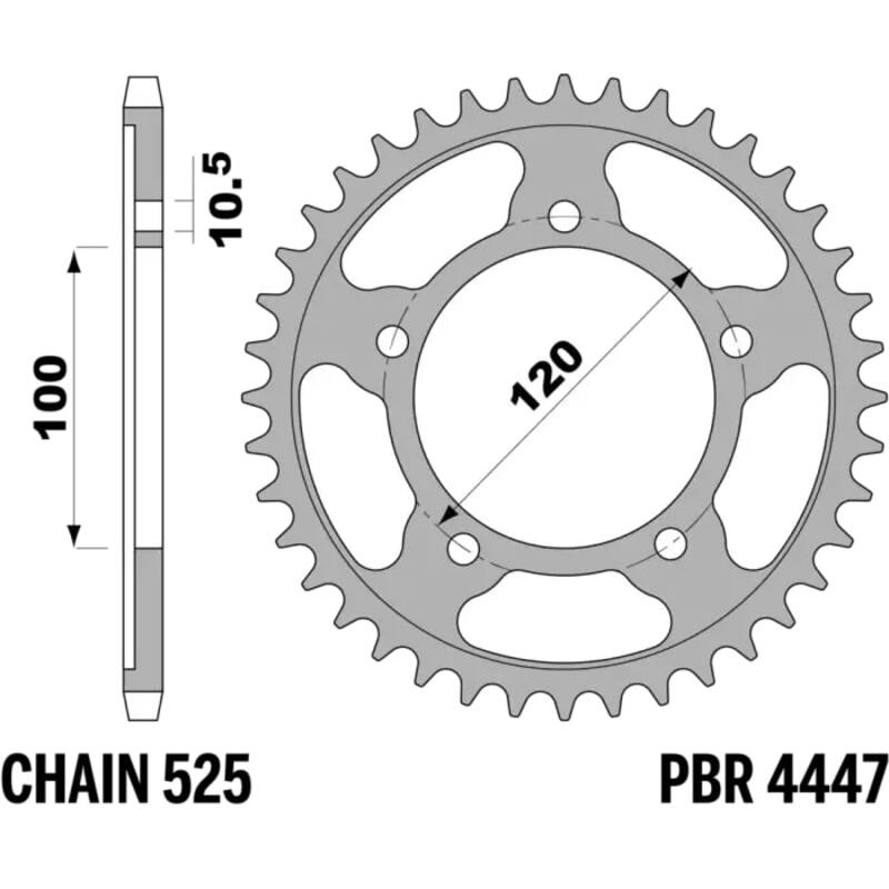 Couronne PBR acier allégée – 525