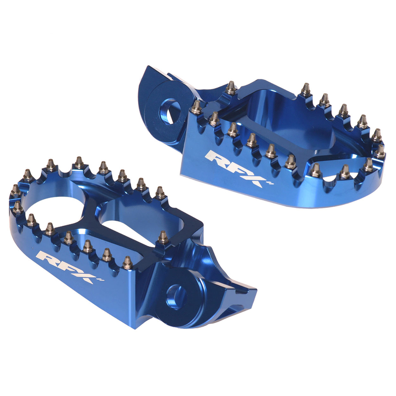 Repose-pieds RFX Pro Series aluminium CNC – bleu