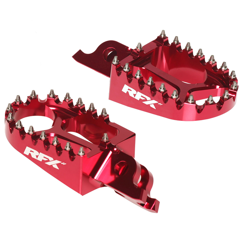 Repose-pieds RFX Pro Series Trials aluminium CNC – rouge