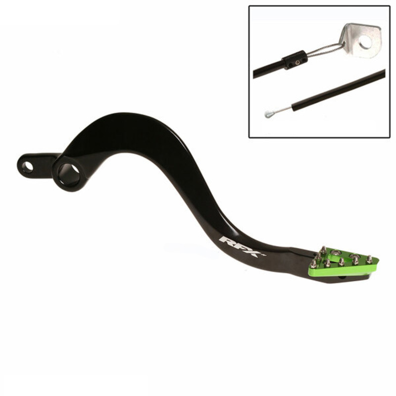 Pédale de frein RFX Pro Series – embout fixe – noir/vert