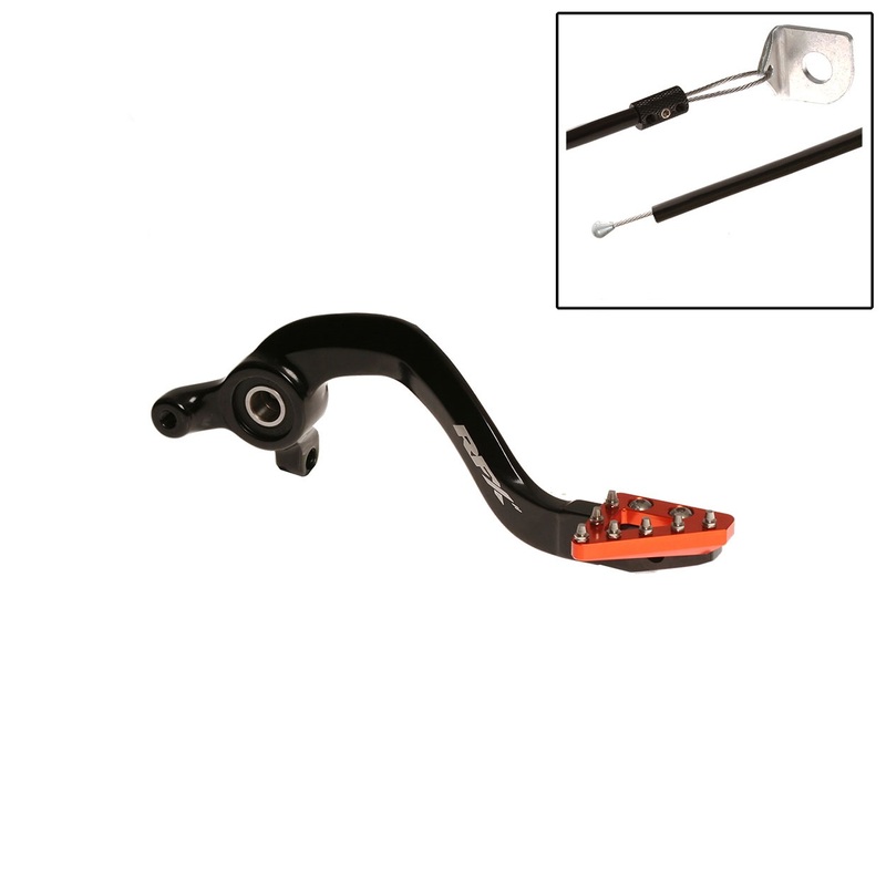 Pédale de frein RFX Pro Series – embout fixe – noir/orange