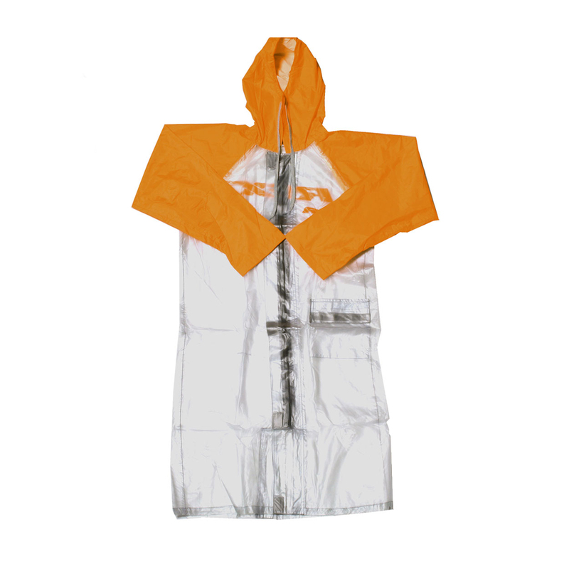 Imperméable long RFX Race Series - taille XL - transparent/orange