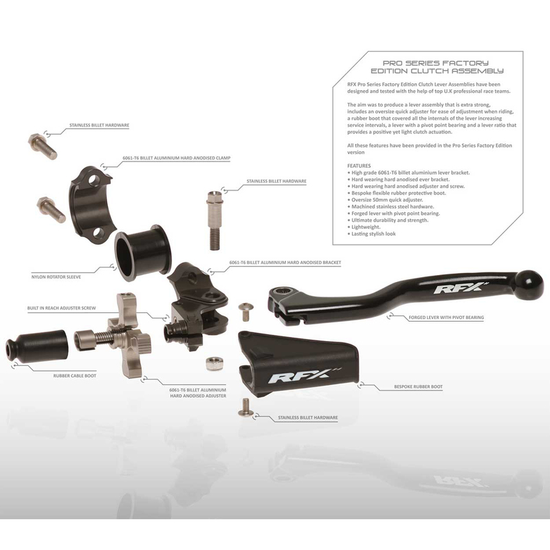 Soufflet caoutchouc de rechange pour kit d’embrayage RFX Pro Series avec un logo RFX – noir