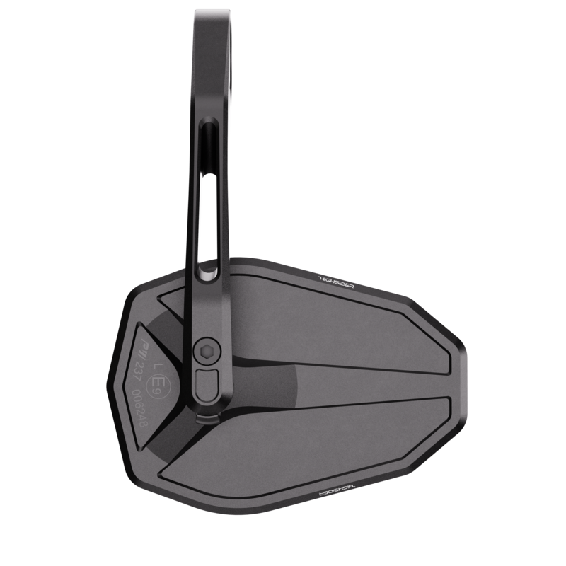 Rétroviseur d’embout de guidon HIGHSIDER pro Victory-Slim long – noir – l&rsquo;unité