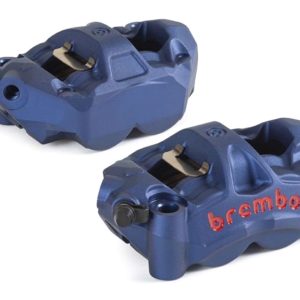 Étrier de frein avant droit BREMBO UPGRADE M50 ø30mm – bleu logo rouge