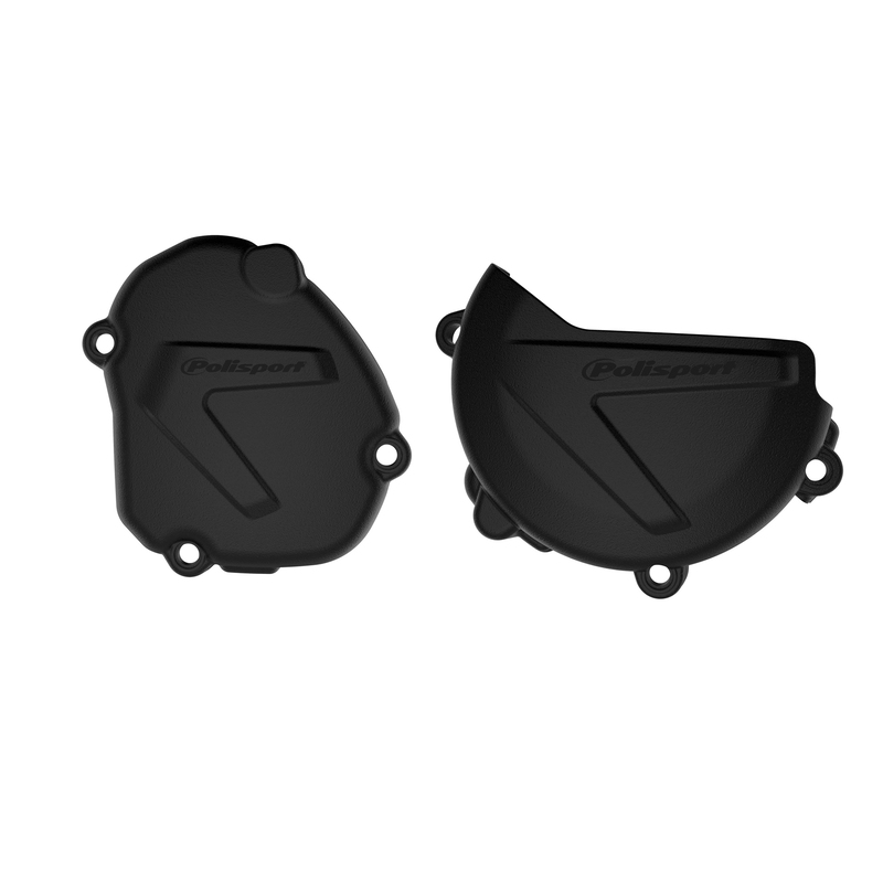 Protections de carters d’embrayage et d’allumage POLISPORT noir – Yamaha YZ125