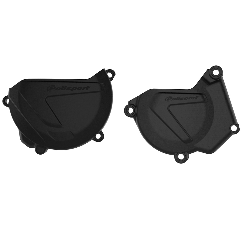Protections de carters d’embrayage et d’allumage POLISPORT noir – Yamaha YZ250